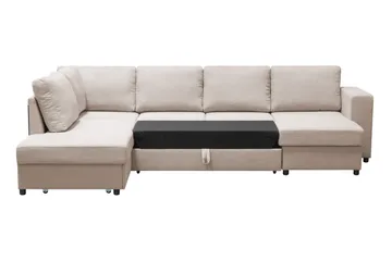 Verona U-Bäddsoffa Vänster - Beige - Möbler - Soffa - Bäddsoffa