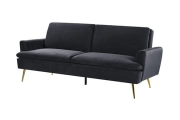 Vettre 3-sits Bäddsoffa - Sammet/Svart - Möbler - Soffa - Bäddsoffa