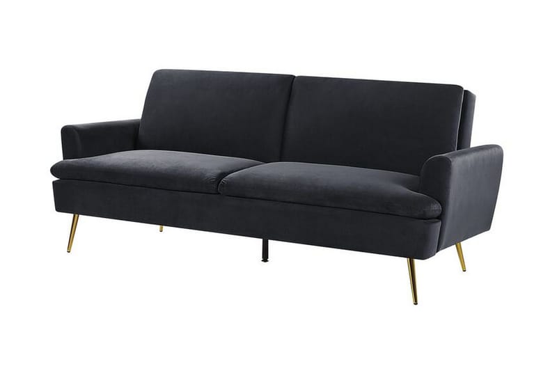 Vettre 3-sits Bäddsoffa - Sammet/Svart - Möbler - Soffa - Bäddsoffa