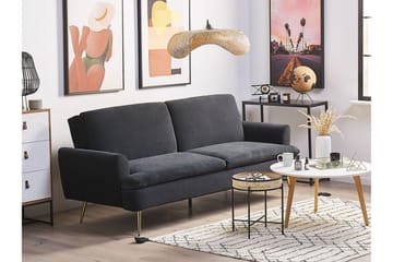 Vettre 3-sits Bäddsoffa - Sammet/Svart - Möbler - Soffa - Bäddsoffa