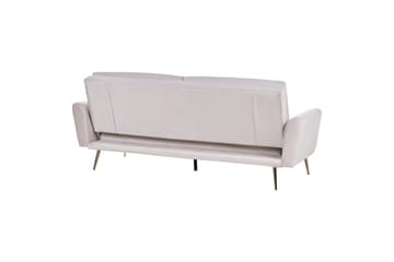 Vettre 3-sits Rektangulär Längsbäddad Bäddsoffa 110x180 cm i Sammet - Beige - Möbler - Soffa - Bäddsoffa