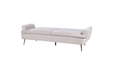 Vettre 3-sits Rektangulär Längsbäddad Bäddsoffa 110x180 cm i Sammet - Beige - Möbler - Soffa - Bäddsoffa