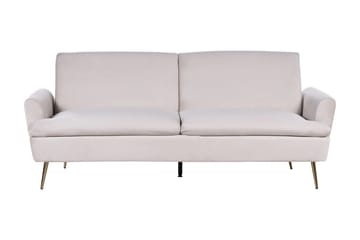 Vettre 3-sits Rektangulär Längsbäddad Bäddsoffa 110x180 cm i Sammet - Beige - Möbler - Soffa - Bäddsoffa