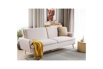 Vettre 3-sits Rektangulär Längsbäddad Bäddsoffa 110x180 cm i Sammet - Beige - Möbler - Soffa - Bäddsoffa