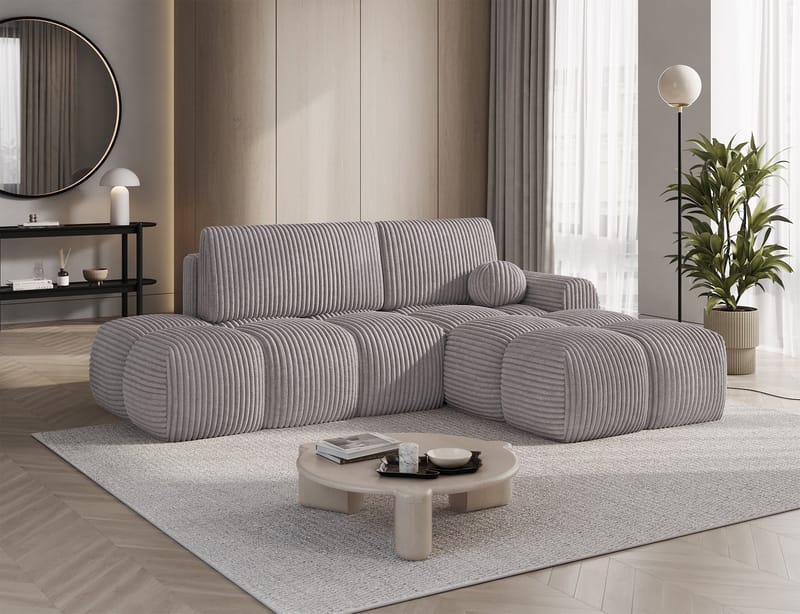 Vittario 3-sits Bubblig Bäddsoffa med Divan och förvaring Höger - Modullo 03 - Möbler - Soffa - Bäddsoffa