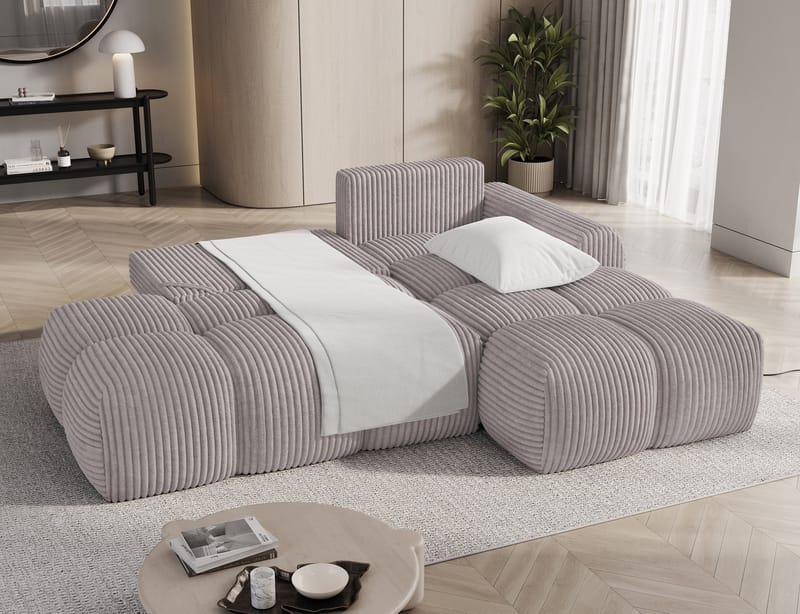 Vittario 3-sits Bubblig Bäddsoffa med Divan och förvaring Höger - Modullo 03 - Möbler - Soffa - Bäddsoffa