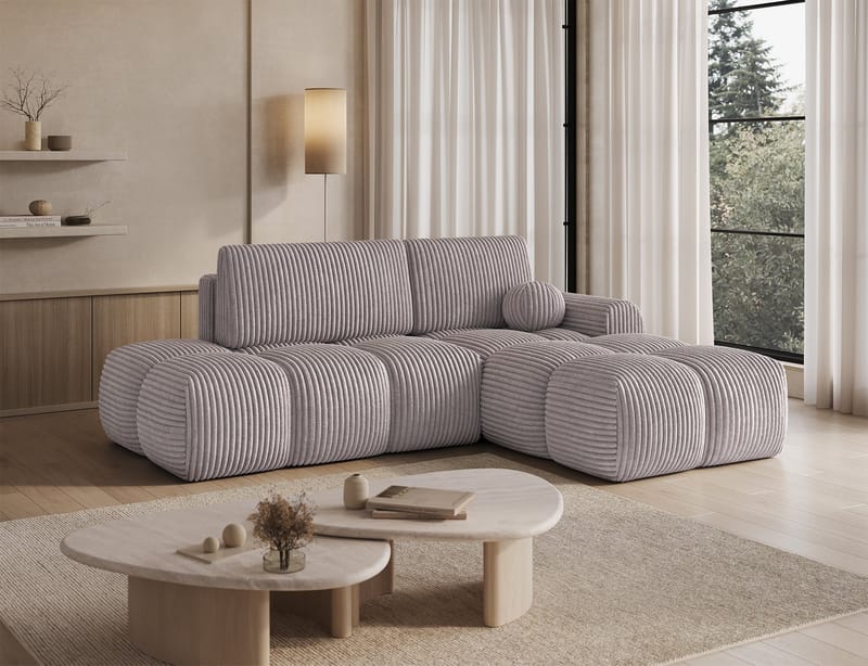 Vittario 3-sits Bubblig Bäddsoffa med Divan och förvaring Höger - Modullo 03 - Möbler - Soffa - Bäddsoffa