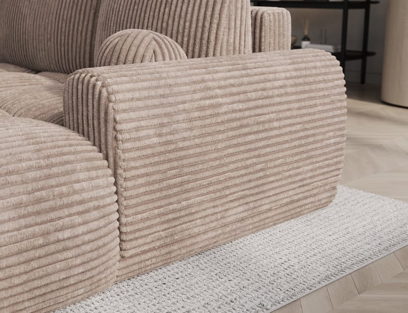 Vittario 3-sits Bubblig Bäddsoffa med Divan och förvaring Höger - Modullo 20 - Möbler - Soffa - Bäddsoffa