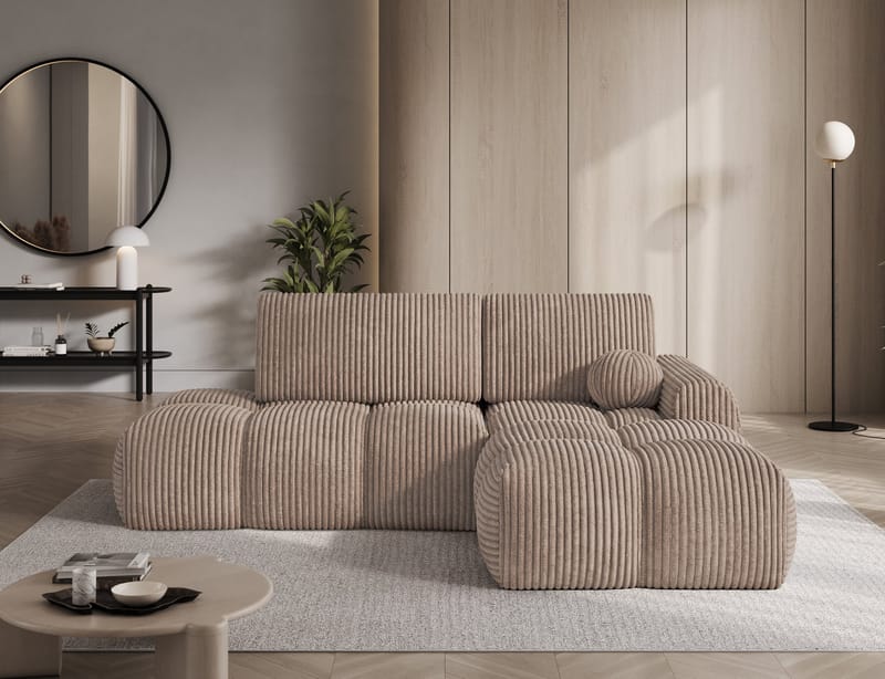 Vittario 3-sits Bubblig Bäddsoffa med Divan och förvaring Höger - Modullo 20 - Möbler - Soffa - Bäddsoffa