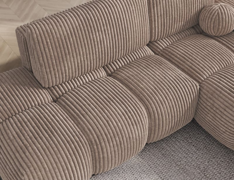 Vittario 3-sits Bubblig Bäddsoffa med Divan och förvaring Höger - Modullo 20 - Möbler - Soffa - Bäddsoffa
