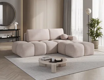 Vittario 3-sits Bubblig Bäddsoffa med Divan och förvaring Höger - Xillar 20 - Möbler - Soffa - Bäddsoffa
