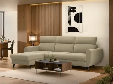 Vylon 3-sits Bäddsoffa med divan - Beige - Möbler - Soffa - Bäddsoffa