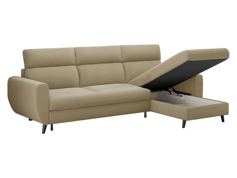 Vylon 3-sits Bäddsoffa med divan - Blå - Möbler - Soffa - Bäddsoffa