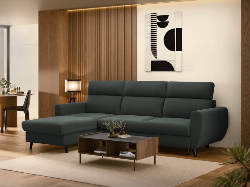 Vylon 3-sits Bäddsoffa med divan - grå - Möbler - Soffa - Bäddsoffa