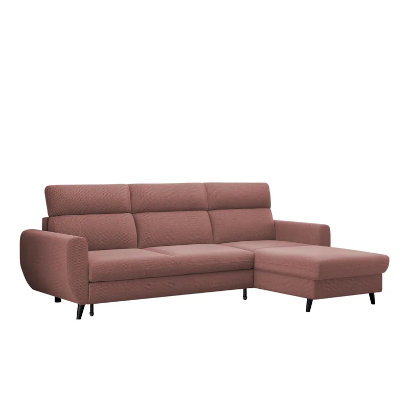 Vylon 3-sits Bäddsoffa med divan - Rosa - Möbler - Soffa - Bäddsoffa
