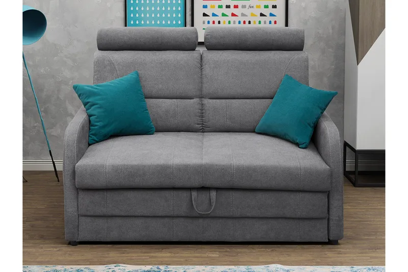 Wibaro Bäddsoffa 144x91x117 cm - Grå - Möbler - Soffa - Bäddsoffa