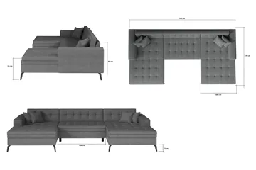 Willows U-bäddsoffa Dubbeldivan - Turkos - Möbler - Soffa - Bäddsoffa