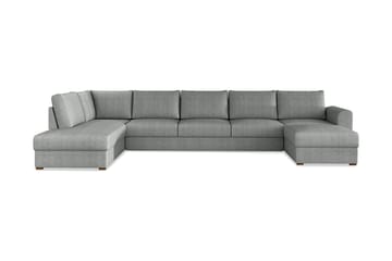 Wilma Bäddbar Längsbäddad Bäddsoffa 141x340 cm med Förvaring i Tyg - Grå - Möbler - Soffa - Bäddsoffa