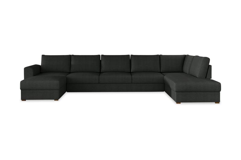 Wilma Bäddsoffa 141x340 cm med Förvaring i Tyg, Svart