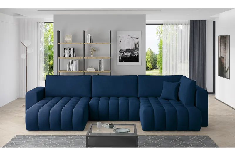 Yorktown U-bäddsoffa Divan Vänster - Mörkblå - Möbler - Soffa - Bäddsoffa