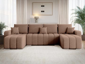 Zulueta 4-sits Bäddsoffa med dubbeldivan - brun - Möbler - Soffa - Bäddsoffa