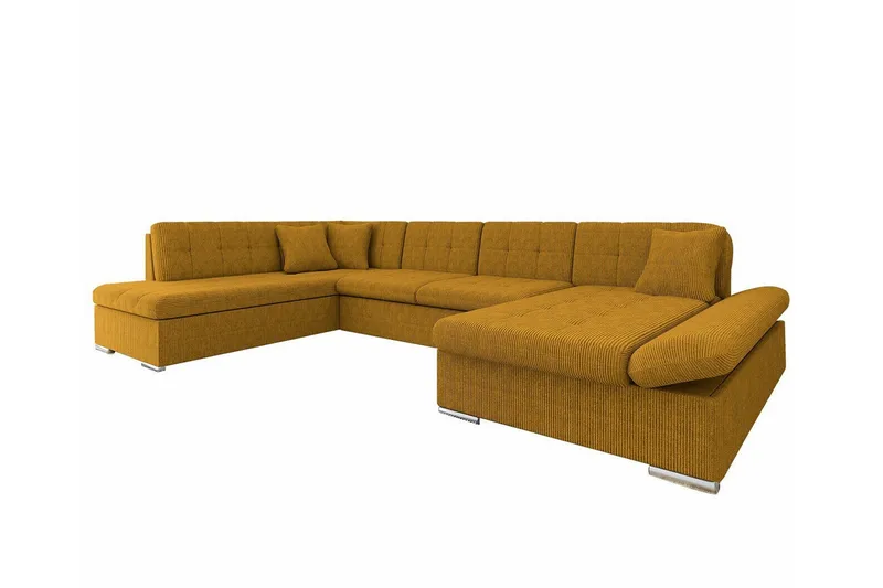 Zumar 4-sits Hörnbäddsoffa Dark yellow - Möbler - Soffa - Bäddsoffa