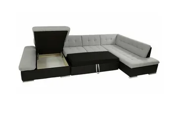 Zumar 4-sits Hörnbäddsoffa Ljusgrå - Möbler - Soffa - Bäddsoffa