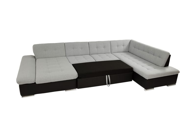 Zumar Bäddsoffa med Divan och Schäslong 4-sits i Bouclé - Beige - Möbler - Soffa - Bäddsoffa