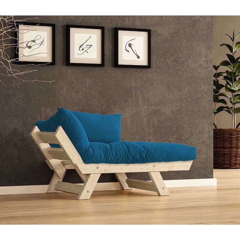 Zylar 2-sits Bäddsoffa - Blå/Natur - Möbler - Soffa - Bäddsoffa - Bäddsoffa 2 sits