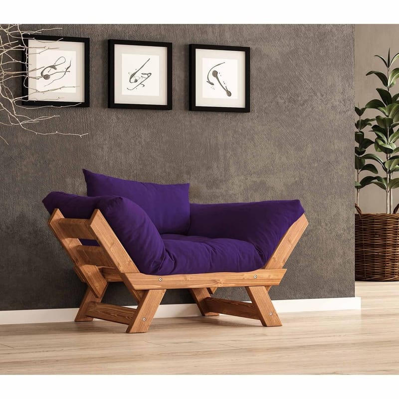 Zylar 2-sits Bäddsoffa - Lila - Möbler - Soffa - Bäddsoffa - Bäddsoffa 2 sits