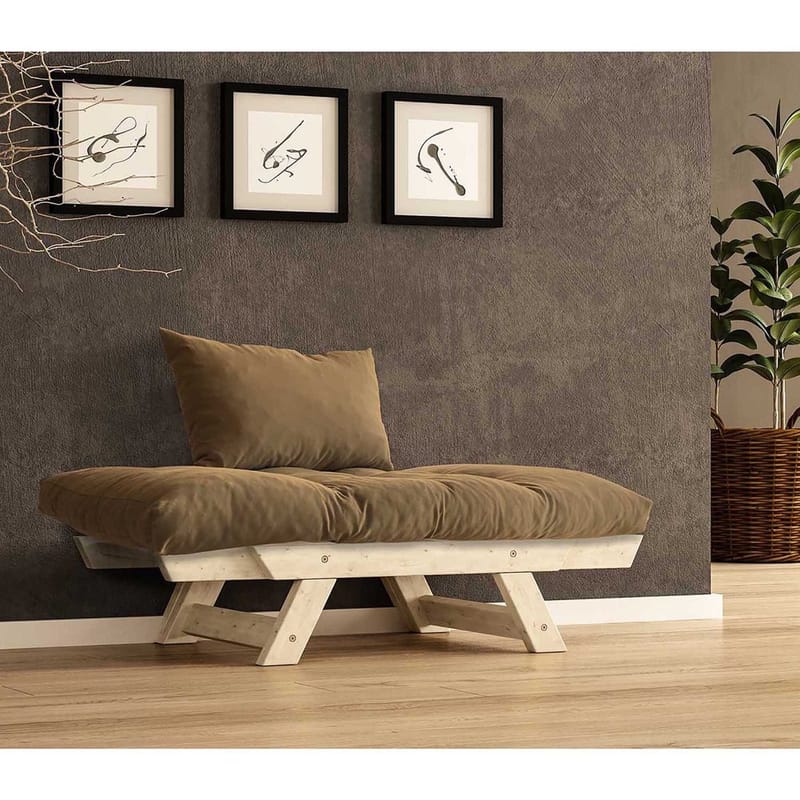 Zylar 2-sits Bäddsoffa - Mörkbrun/Natur - Möbler - Soffa - Bäddsoffa - Bäddsoffa 2 sits