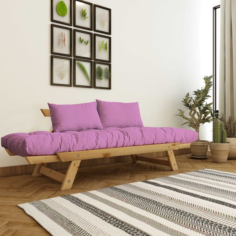 Zylar 2-sits Bäddsoffa - Rosa/Natur - Möbler - Soffa - Bäddsoffa