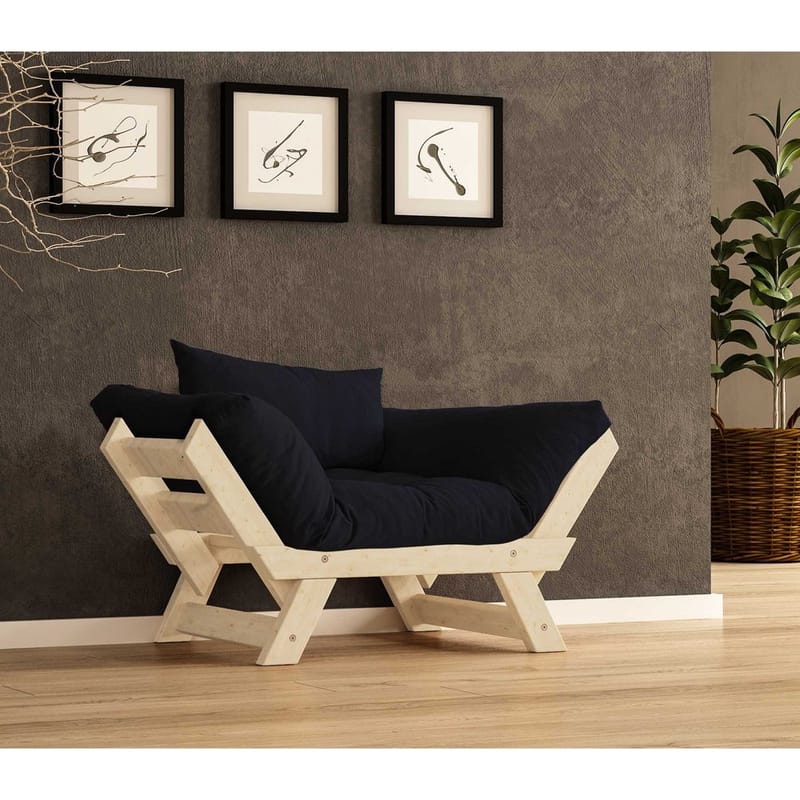 Zylar 2-sits Bäddsoffa - Svart/Natur - Möbler - Soffa - Bäddsoffa - Bäddsoffa 2 sits