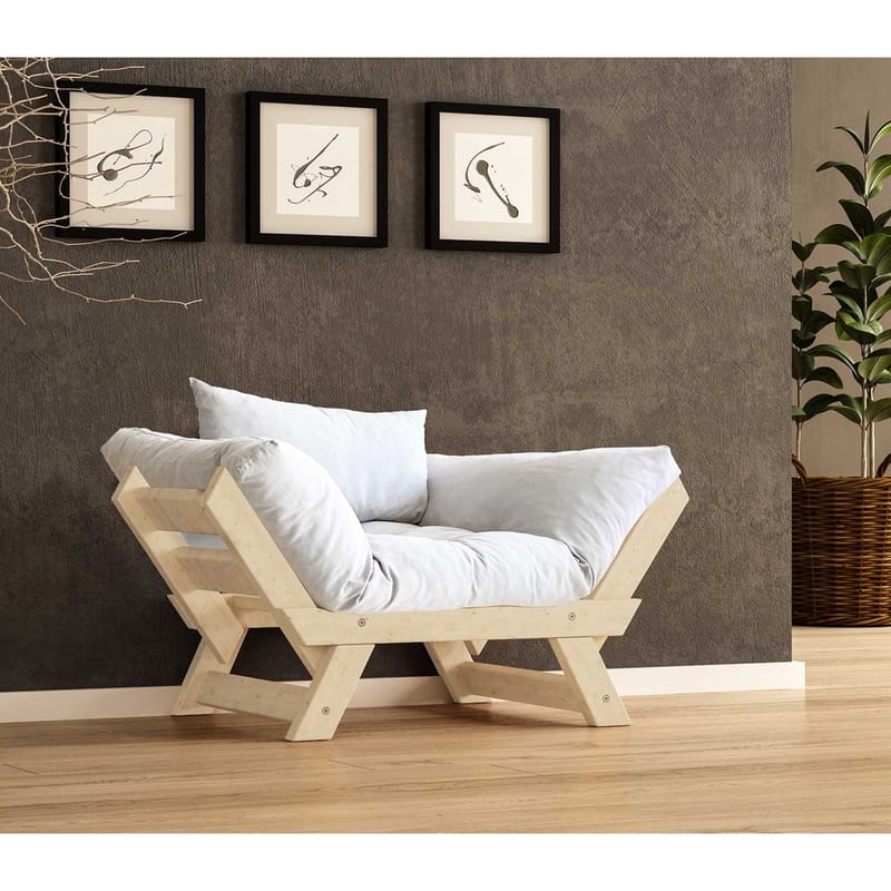 Zylar 2-sits Bäddsoffa - Vit/Natur - Möbler - Soffa - Bäddsoffa - Bäddsoffa 2 sits