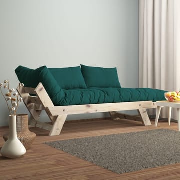 Zylar 2-sits Fällbar Bäddsoffa i Tyg med Träram - Grön|Beige - Möbler - Soffa - Bäddsoffa