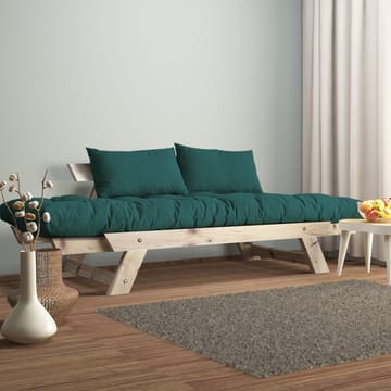 Zylar 2-sits Fällbar Bäddsoffa i Tyg med Träram - Grön|Beige - Möbler - Soffa - Bäddsoffa
