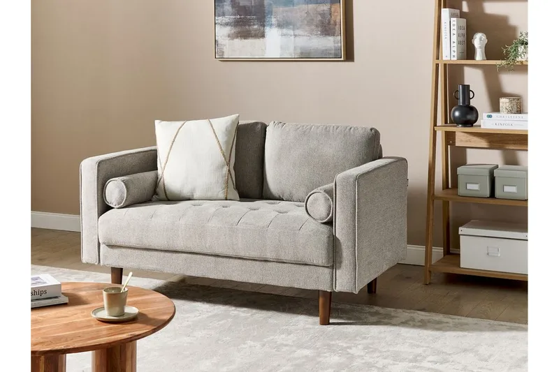 Babur Soffa 2-sits - Taupe/Mörkt trä - Möbler - Soffa - 2 sits soffa