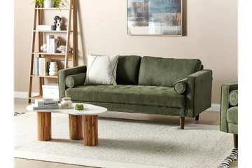 Babur Soffa 3-sits - Grön/Mörkt trä - Möbler - Soffa - 3 sits soffa