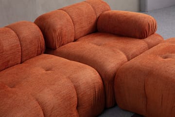 Belgin Bubblig Divansoffa 2-sits med fasta armstöd - Orange - Möbler - Soffa - Modulsoffor - Komplett modulsoffa