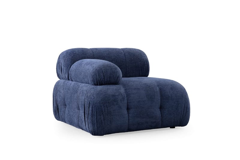 Belgin Bubblig Divansoffa 3-sits med fasta armstöd - Blå - Möbler - Soffa - Modulsoffor - Komplett modulsoffa