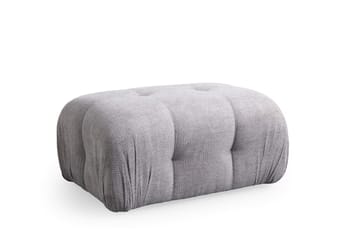 Belgin Bubblig Divansoffa 3-sits med fasta armstöd - Ljusgrå - Möbler - Soffa - Modulsoffor - Komplett modulsoffa