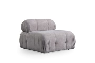 Belgin Bubblig Divansoffa 3-sits med fasta armstöd - Ljusgrå - Möbler - Soffa - Modulsoffor - Komplett modulsoffa