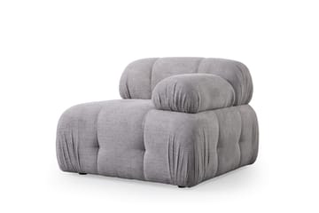 Belgin Bubblig Divansoffa 3-sits med fasta armstöd - Ljusgrå - Möbler - Soffa - Modulsoffor - Komplett modulsoffa