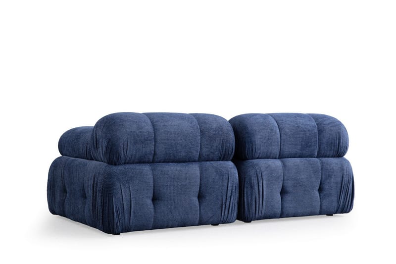 Belgin Bubblig Soffa 2-sits med fasta armstöd - Blå - Möbler - Soffa - Modulsoffor - Komplett modulsoffa