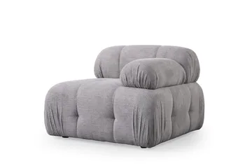 Belgin Bubblig Soffa 2-sits med fasta armstöd - Ljusgrå - Möbler - Soffa - Modulsoffor - Komplett modulsoffa