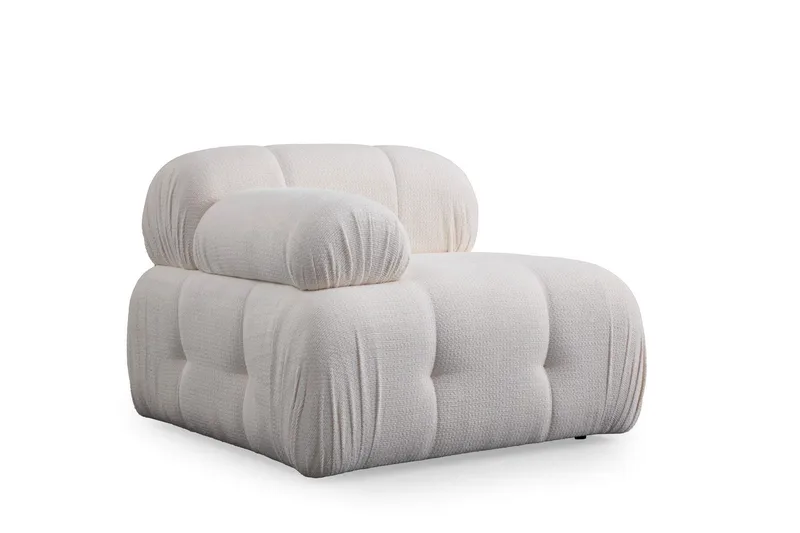 Belgin Bubblig Soffa 2-sits med fasta armstöd - Vit - Möbler - Soffa - Modulsoffor - Komplett modulsoffa