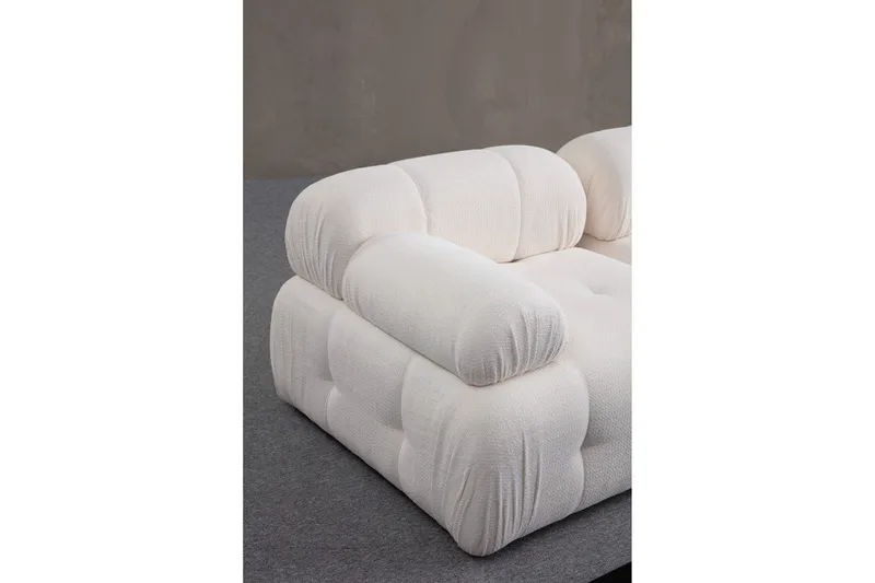 Belgin Bubblig Soffa 2-sits med fasta armstöd - Vit - Möbler - Soffa - Modulsoffor - Komplett modulsoffa
