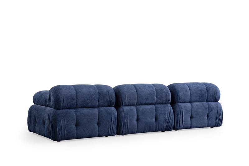 Belgin Bubblig Soffa 3-sits med fasta armstöd - Blå - Möbler - Soffa - Modulsoffor - Komplett modulsoffa