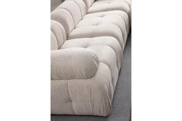 Belgin Bubblig Soffa 3-sits med fasta armstöd - Cream - Möbler - Soffa - Modulsoffor - Komplett modulsoffa