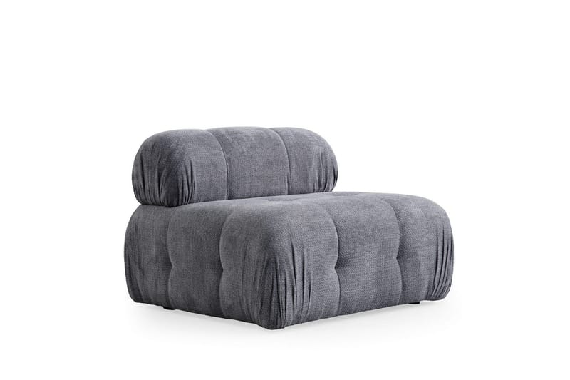 Belgin Bubblig Soffa 3-sits med fasta armstöd - Grå - Möbler - Soffa - Modulsoffor - Komplett modulsoffa